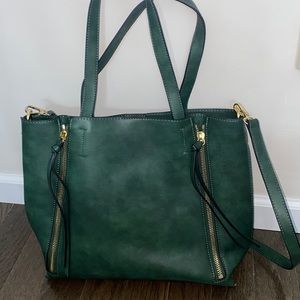 Brand new green trouve bag with shoulder strap